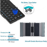 Aluminum Tri-folding Wireless Bluetooth Keyboard
